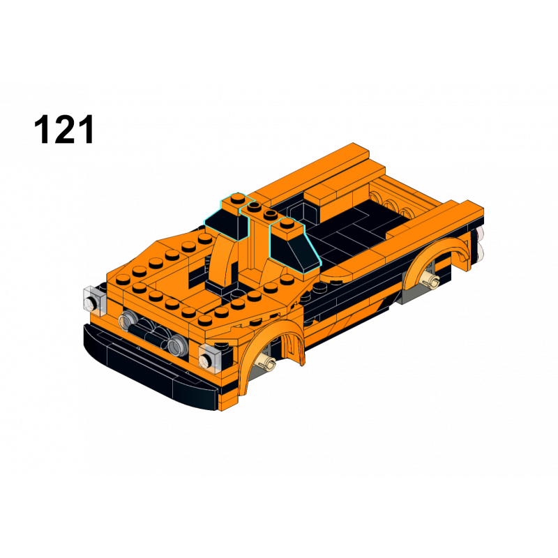 Orange Pick-up Lego 76918 alternate build 2